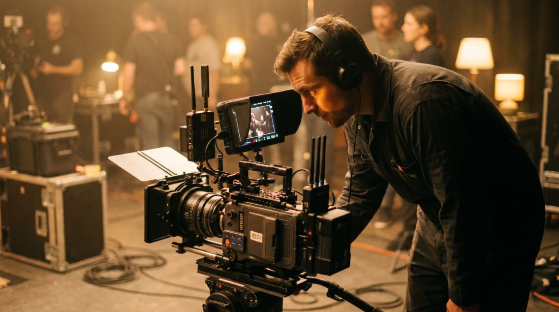 Cinematic production setup